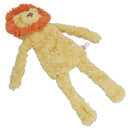 Plush Squeaky Crinkle Unstuffed Lion Calming Pet Toy With Belly Compartment