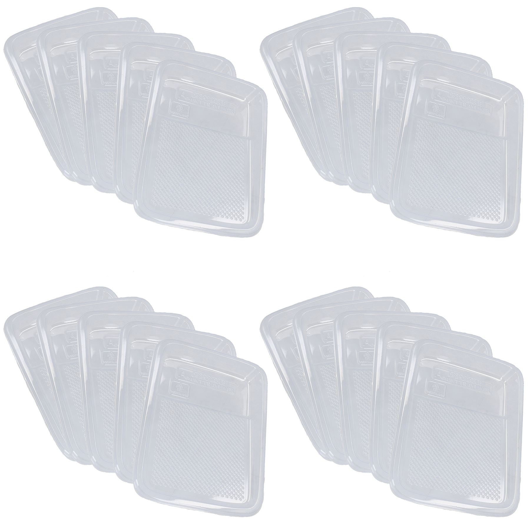 Clear Plastic Disposable Roller Tray Liners for 230mm / 9” Roller Trays