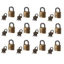 Brass Padlocks Heavy Duty Security Lock Chain Shed Garage Shackle 3 Keys