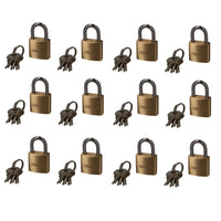 Brass Padlocks Heavy Duty Security Lock Chain Shed Garage Shackle 3 Keys