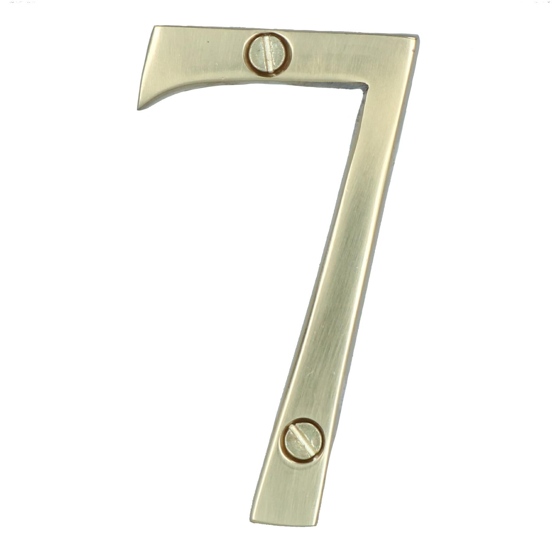 Brass House Numbers Numerals 0-9 Door Sign 70mm Plaque Street Letter Mail