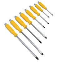 12pc Pozi Slotted Flat Screwdriver Set Magnetic Impacted Tips with Hex Shank