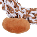 Dog Christmas Gift Knottie Ring Reindeer Squeaky Plush Rope Play Toy Present