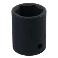 3/8in Drive Shallow Stubby Metric Impacted Impact Socket 6 Sided Single Hex