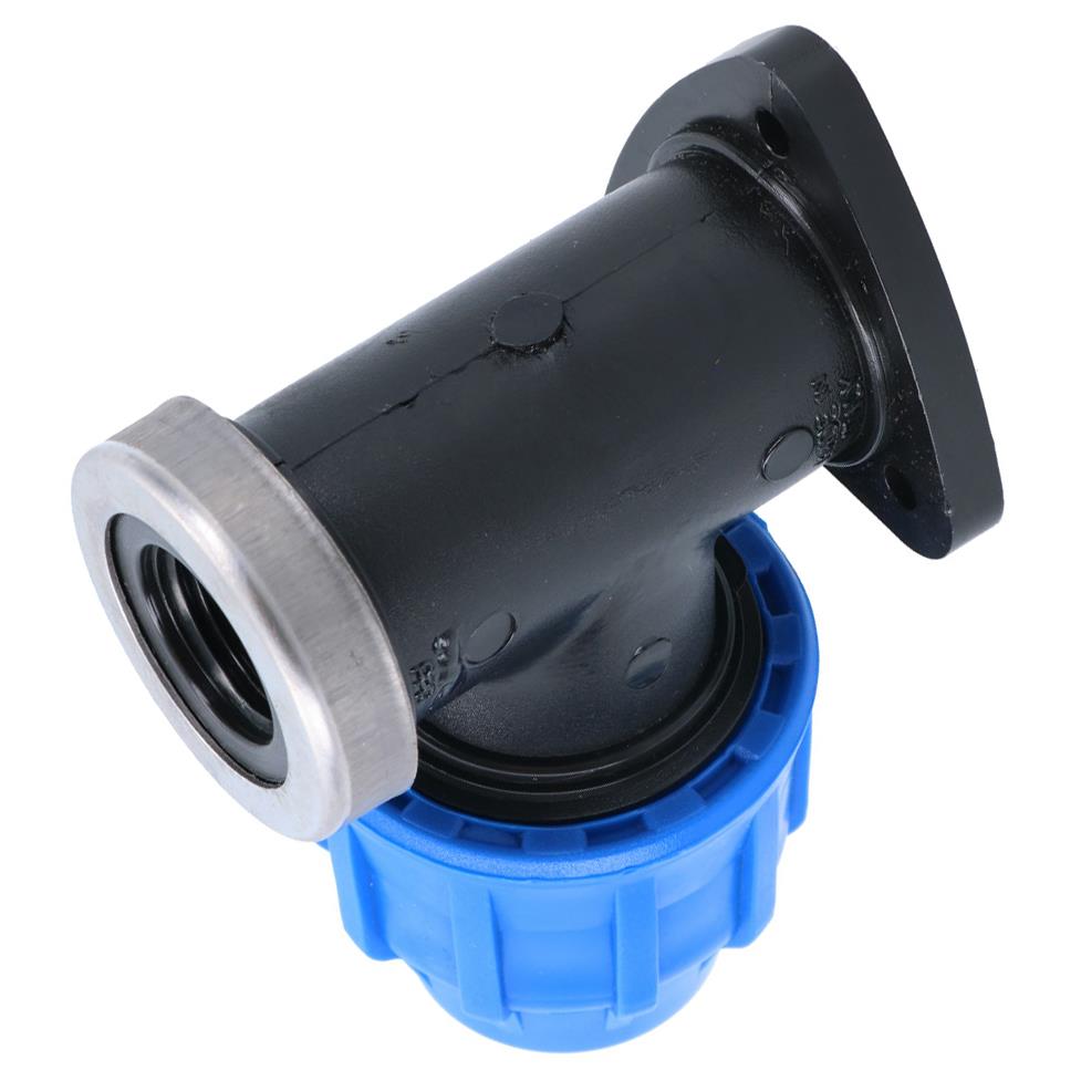 25mm x 1/2" MDPE Wall Elbow Outside Tap Fitting Threaded Connector Bend