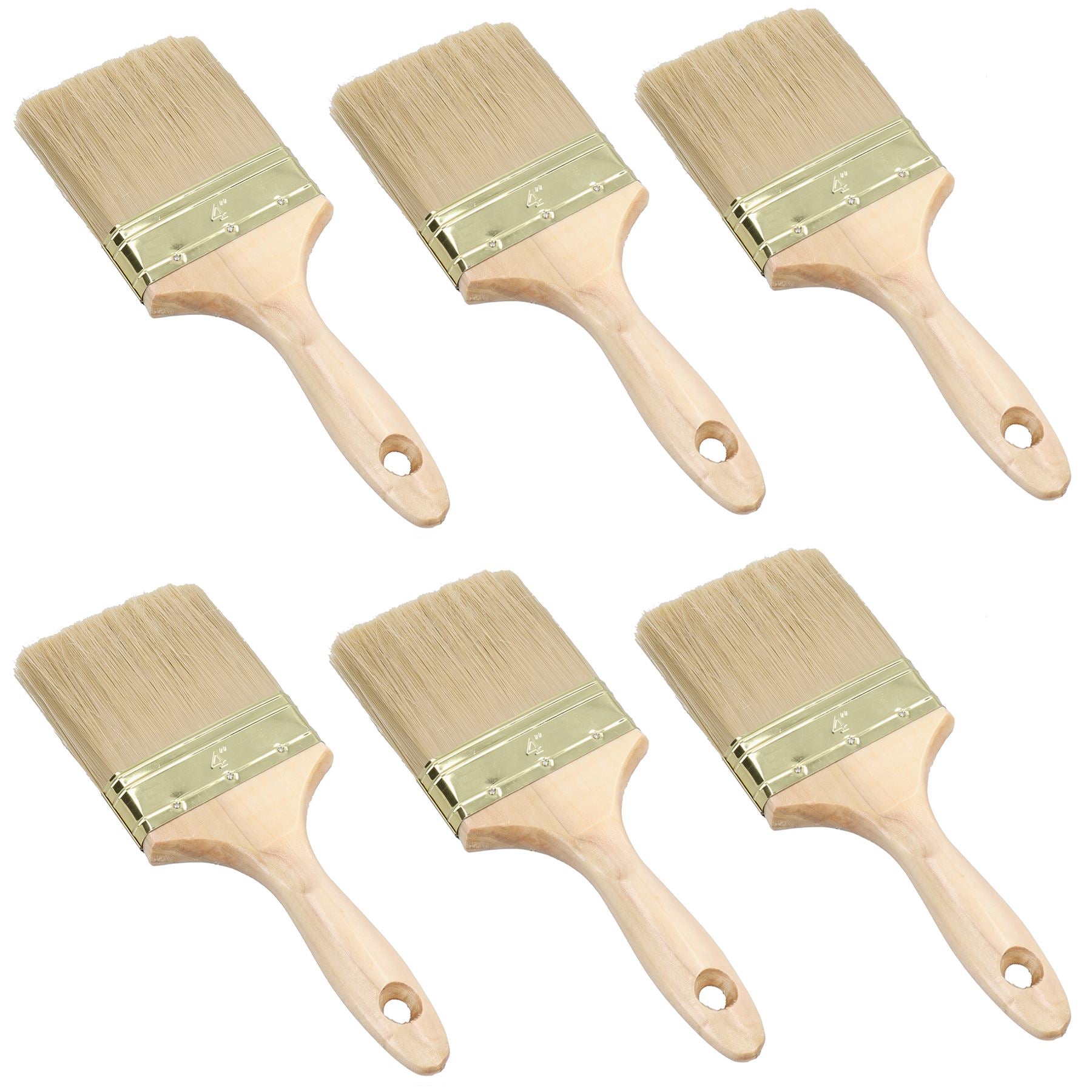 100mm Wide Nylon Paint Brush Wooden Handle for Sheds Decking Fences