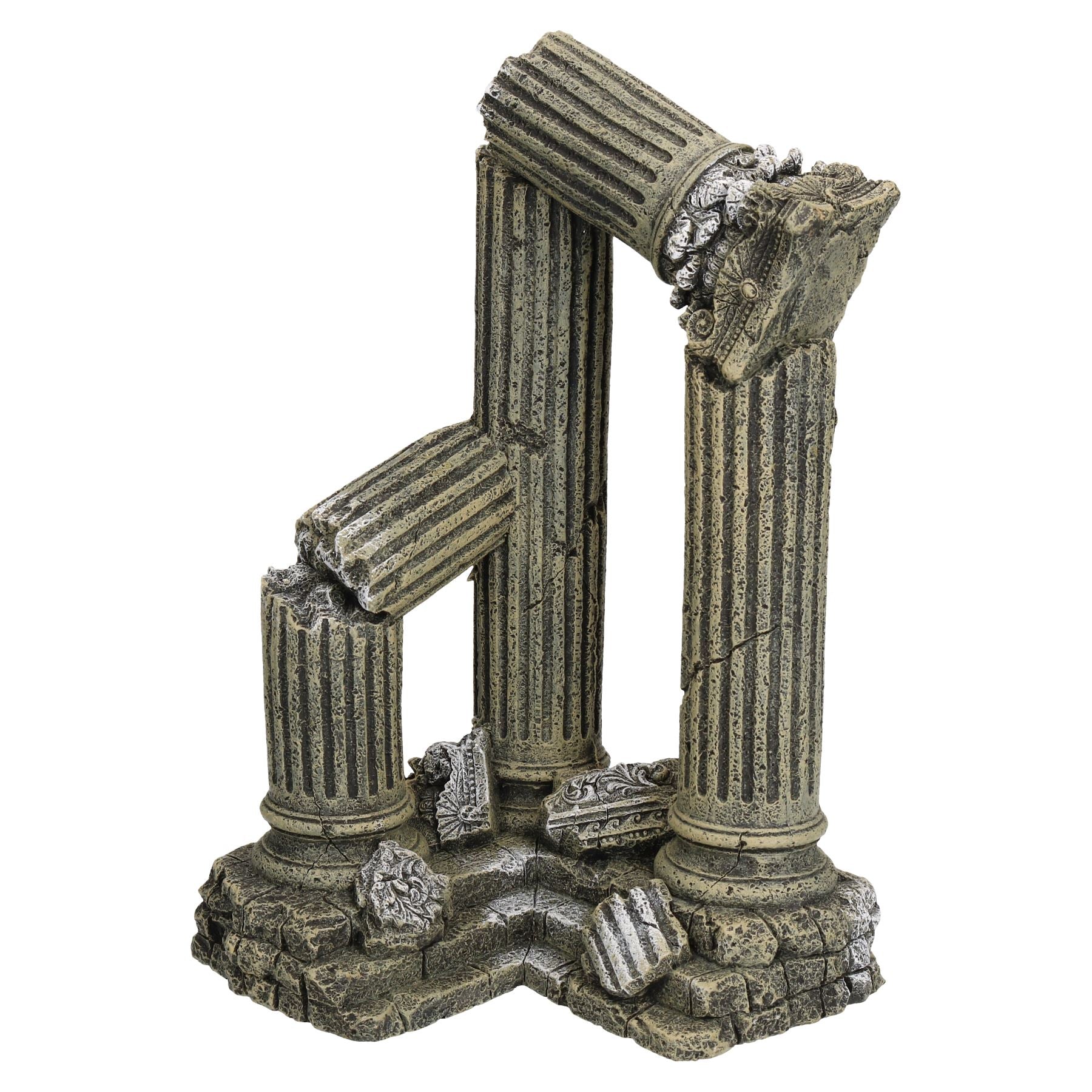 Aquatic Aquarium Giant Column Ruins Fish Tank Ornament 17x16x28cm