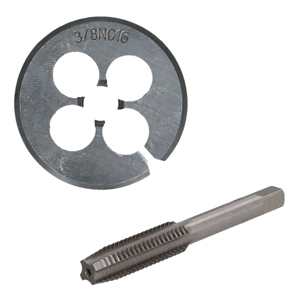 1/4" -5/8" UNC Tap & Die Tungsten Steel Taper and 38mm Split Die