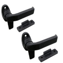 2pk Right Hand Window Handle Lever Catch & Retainer Polypropylene Locker