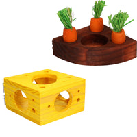 Small Animals Hamster Activity Carrot Toy 'n' Treat Holder & Cheese Block