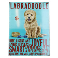 Labradoodle Dog Sign Plaque Metal Tin House Garden Home Wall Door Hanging