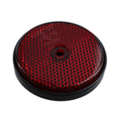 Red Round Circular Reflectors for Driveway Gate Fence Posts Trailer Rears