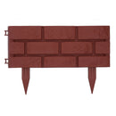 Brick Terracotta Effect Garden Lawn Edging Border Bordering Separator Plastic