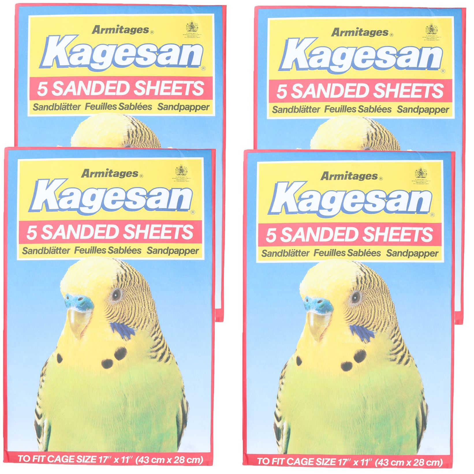 Sanded Sheets Sandpaper Cage Lining Budgies Caged Birds - 4 Sizes Available