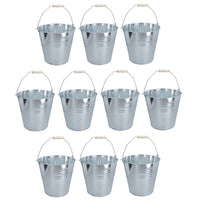 15L Galvanised Steel Metal Bucket Pail Water Coal Fire Greenhouse Garden Plants