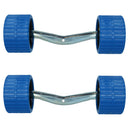 2 Pack Cranked Boat Roller Wing Bracket & Non Marking Rollers Dumbbell Trailer