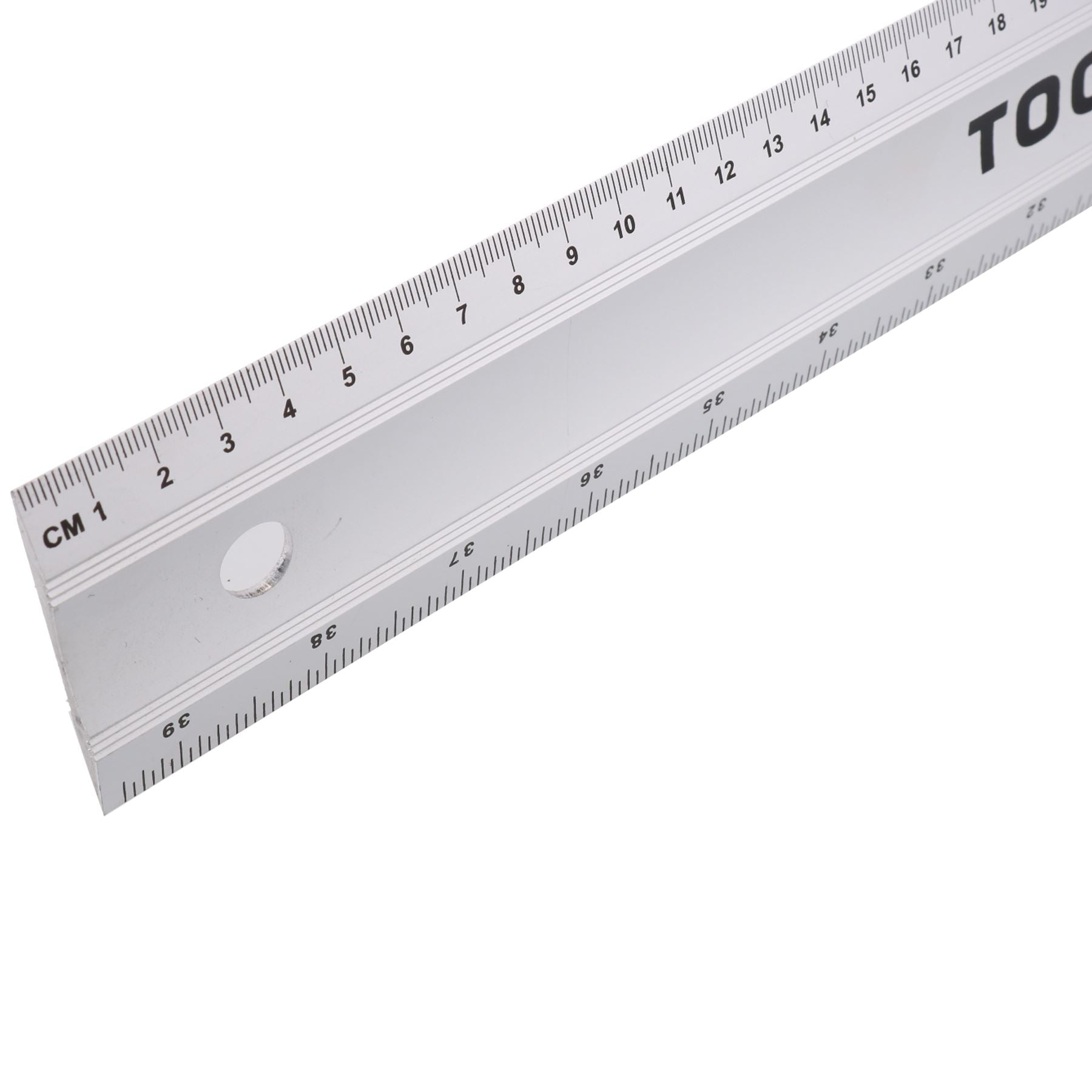 40" (1m) Aluminium Ruler With Handles + Spirit Level Metric Imperial Egde Scale