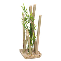 2 Aquatic Aquarium Decor Bamboo Stick Medium Fish Tank Ornaments 9x11x25cm