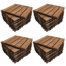 Hardwood Decking Non Slip Tiles Wooden Garden Flooring Quick Click Fitment