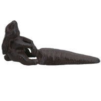 Rabbit With Carrot Door Stop Cast Iron Metal Rustic Doorstop Wedge House