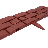 Brick Terracotta Effect Garden Lawn Edging Border Bordering Separator Plastic