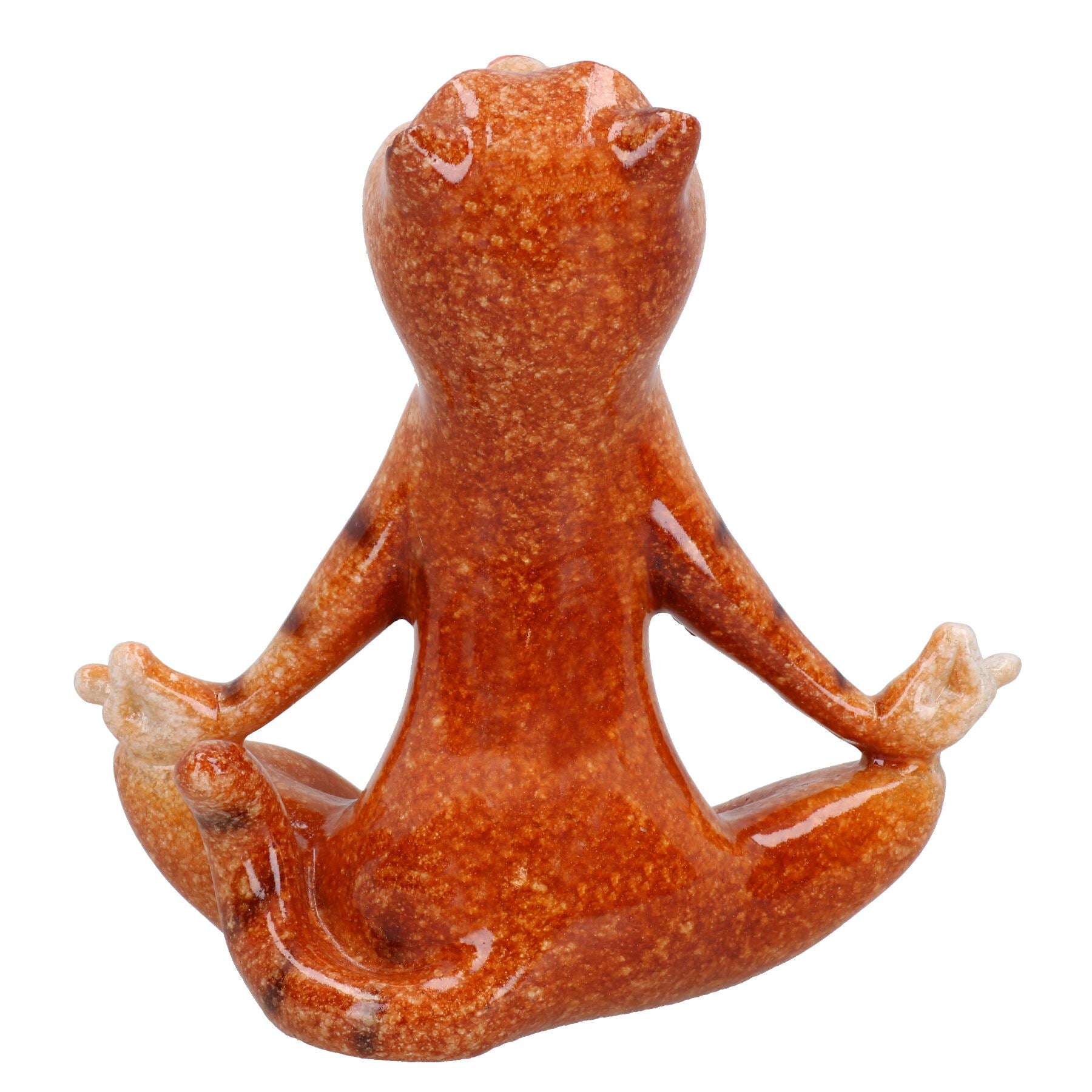 Sitting Yoga Ginger Cat Zen Ornament Statue Meditating Garden House Decor