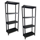 Heavy Duty 4 Tier Plastic Shelving Shelf Unit Home Office Storage 131 x 61 x 30cm