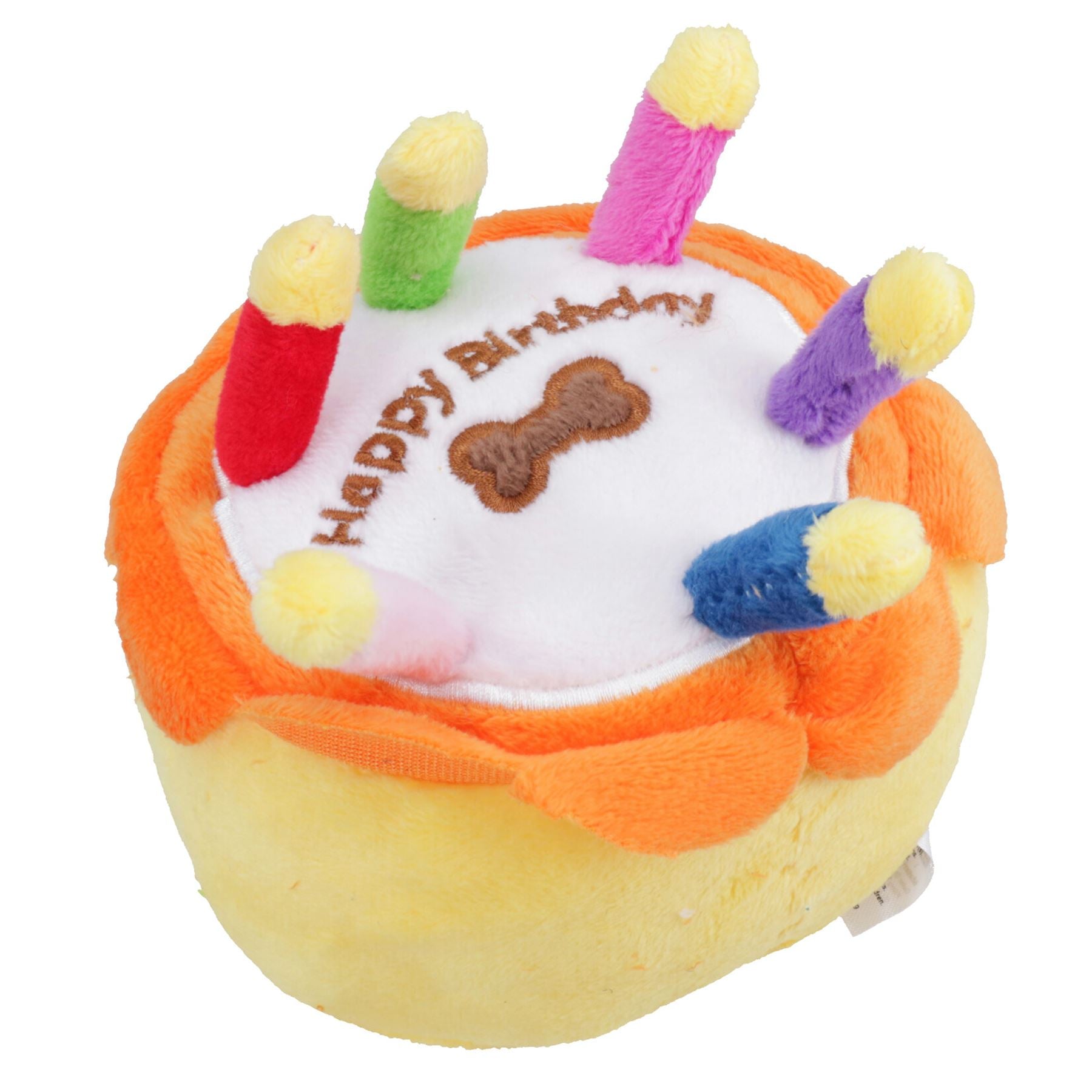 Super Soft Plush Squeaky Small Birthday Cake Toy Dog Puppy Happy Birthday Gift