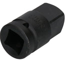 24mm Metric 3/4" or 1" Drive Deep Impact Socket 6 Sided With Step Up Adapter