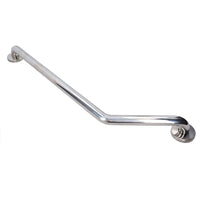 Angled Stainless Steel Grab bar Handle Support Rail Disability Aid 250mm x 590mm