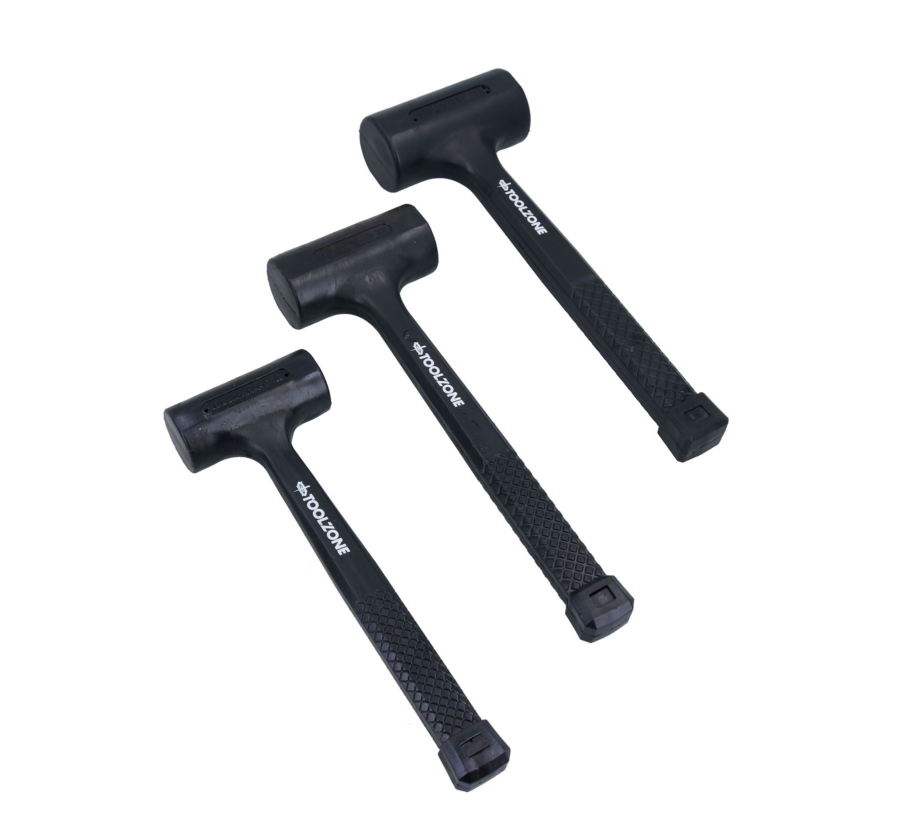 3pc Rubber Dead Blow Hammer Set Hammers Mallets 1lb 2lb 3lb Shot Loaded