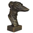 Greyhound Whippet Dog Bust Head Statue Ornament Book End Cast Iron Pair