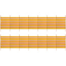 8 Pole Windbreak Beach Shelter 1.5m by 4.6m Screen Privacy Yellow Stripe