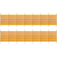 8 Pole Windbreak Beach Shelter 1.5m by 4.6m Screen Privacy Yellow Stripe