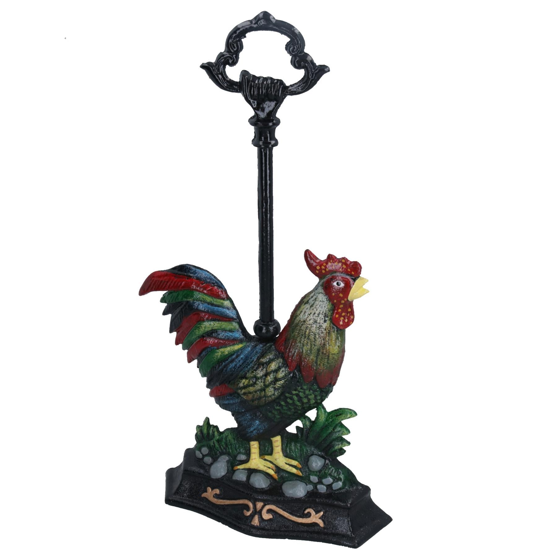 Rooster Cockerel / Chicken Hen Door Stop Cast Iron Doorstop Wedge Animal