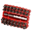 33pc Security Magnetic Screwdriver Power Bit Set Hex Tamperproof Torx Star