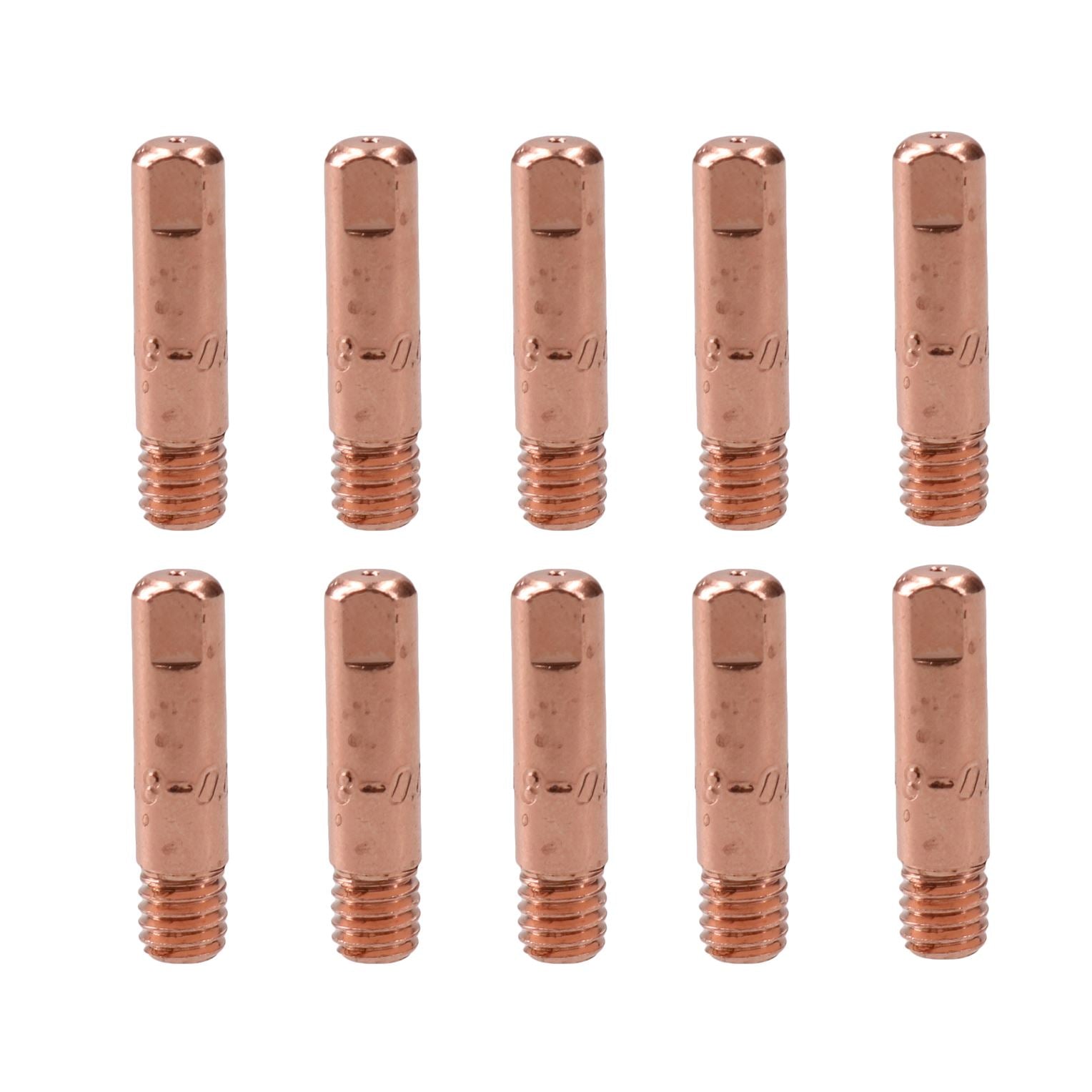 0.8mm Mig Welding Welder Round Contact Tips for MB15 Euro Torches 10pk