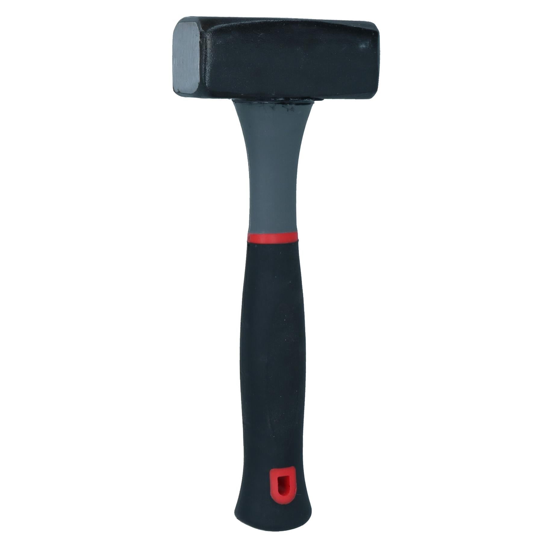 1kg Lump Club TPR Handle Fibreglass Hammer Double Face Sledge Hammer