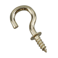 Shouldered Screw Hooks Fasteners Hanger Brass Plated 6mm Dia 13mm Length