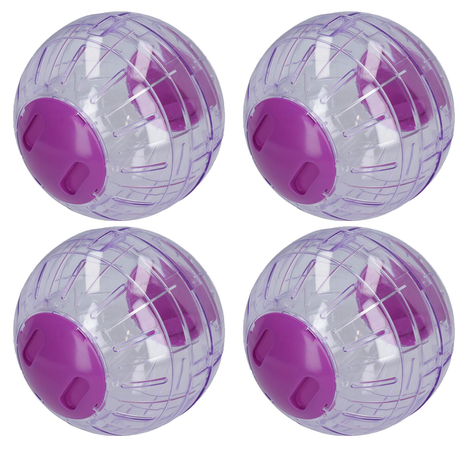 4 Small Animals Boredom Breaker Glitter Hamster Ball Play Toy Exercise Activity