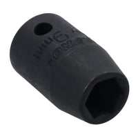 3/8in Drive Shallow Stubby Metric Impacted Impact Socket 6 Sided Single Hex