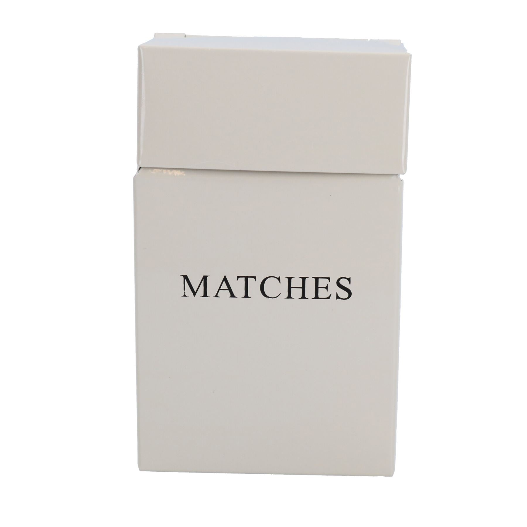 Cream Match Box Holder Long Matches Powder Coated Sheet Metal Fireplace