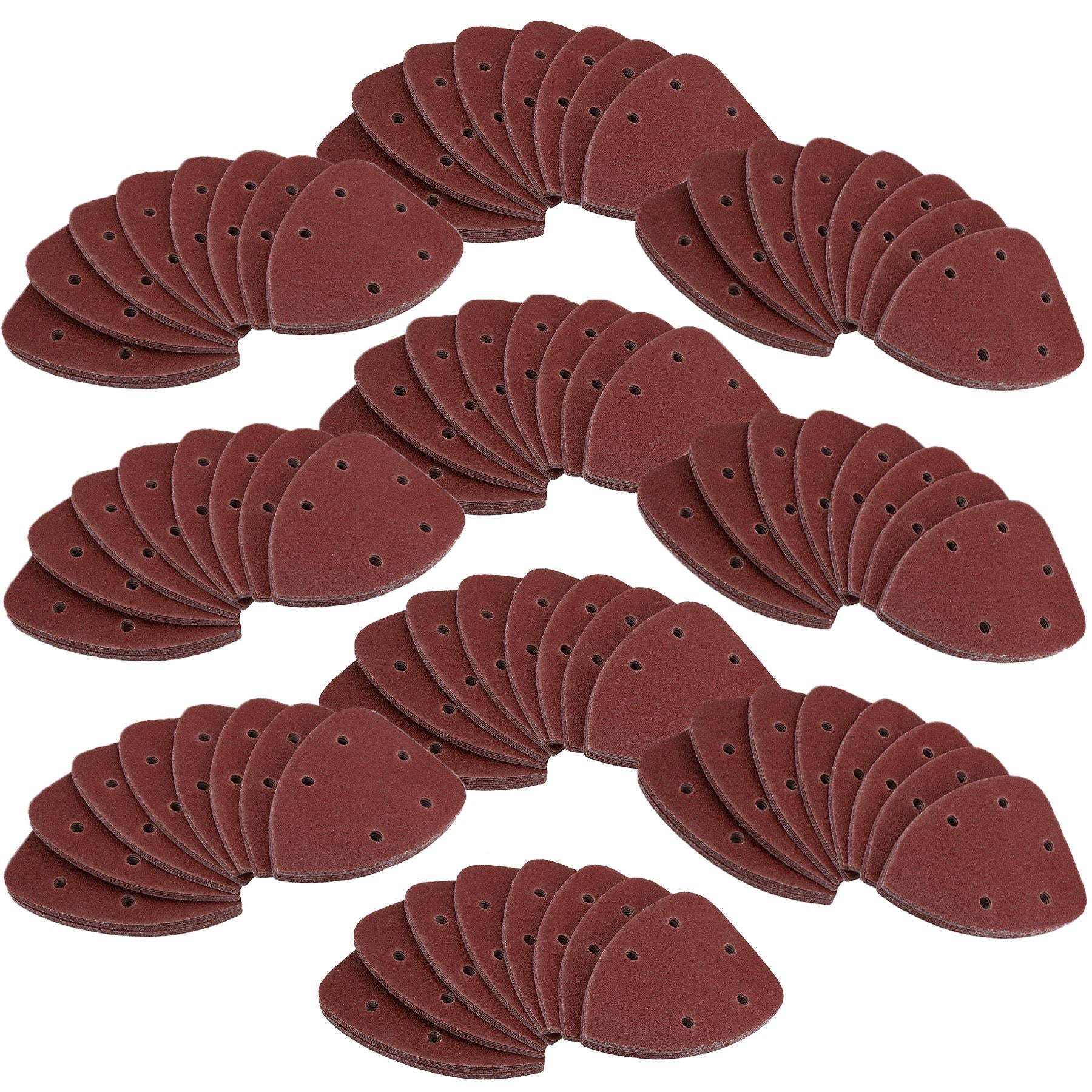 Hook and Loop 140mm Sanding Triangle pads Discs Mixed Grit 40 – 240