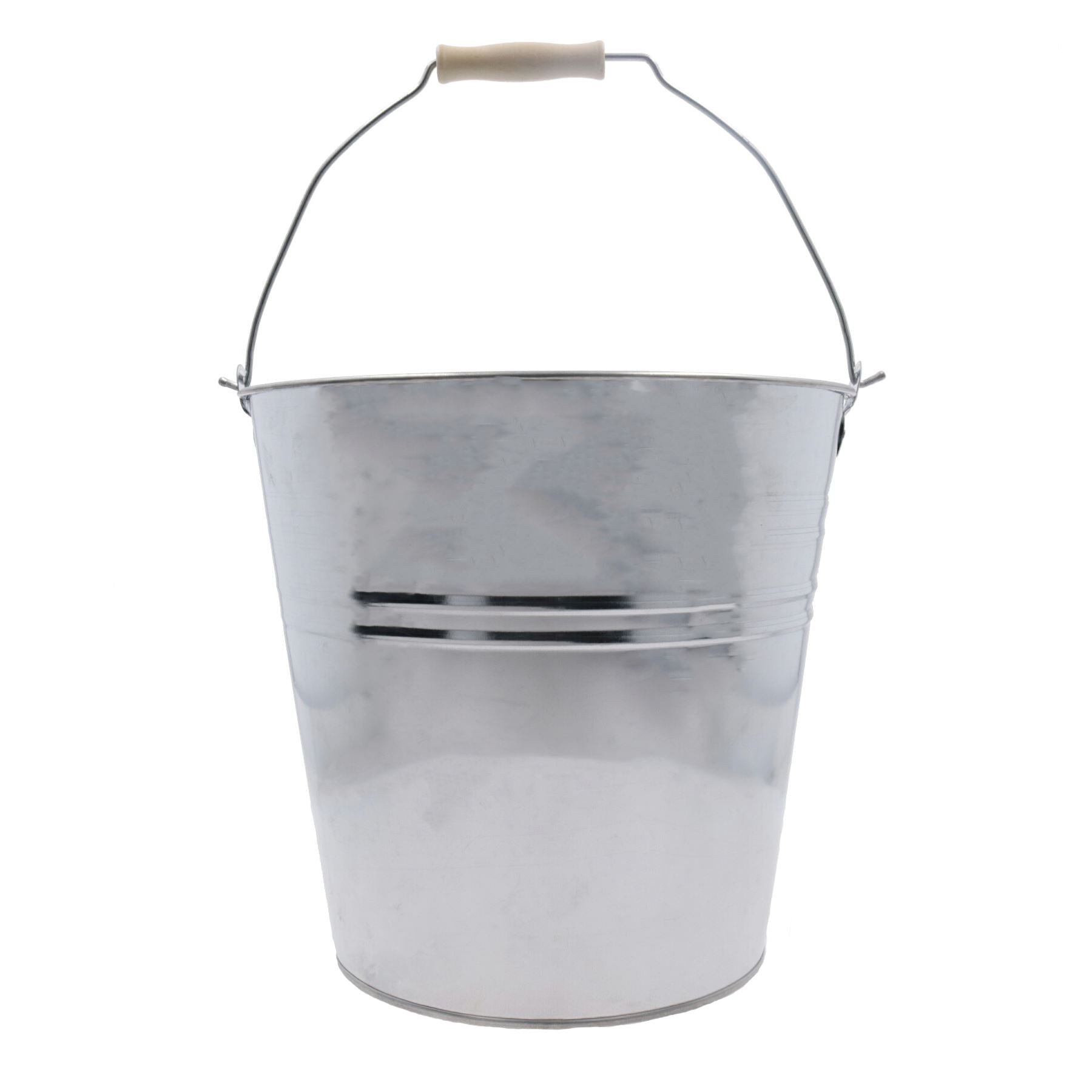 15L Galvanised Steel Metal Bucket Pail Water Coal Fire Greenhouse Garden Plants