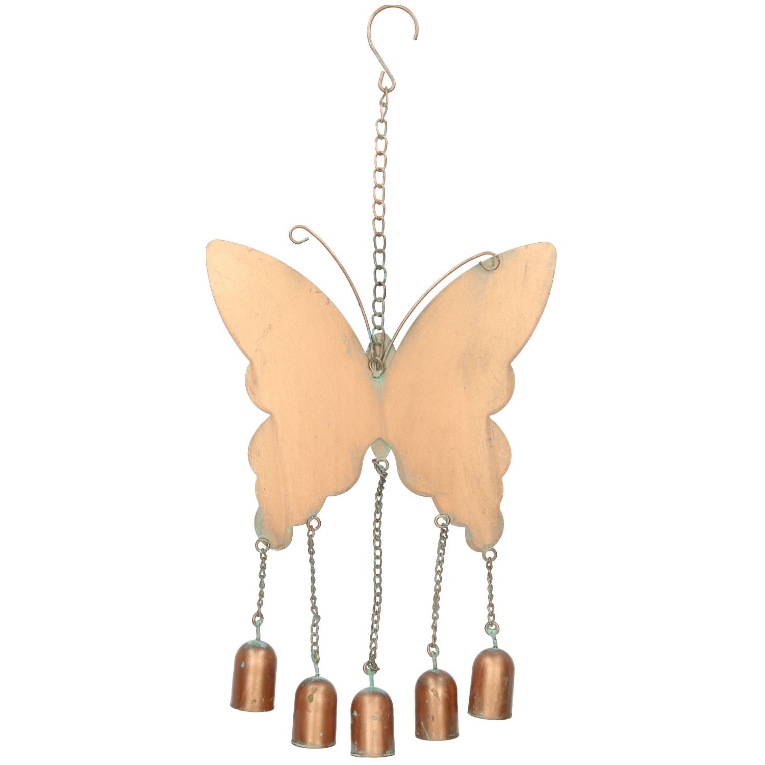 Butterfly Wind Chime Bell Hanging Garden Yard Ornament Decoration Metal Copper