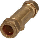 15mm Brass Double Check Valve One-Way Non-Return Compression Fittings WRAS