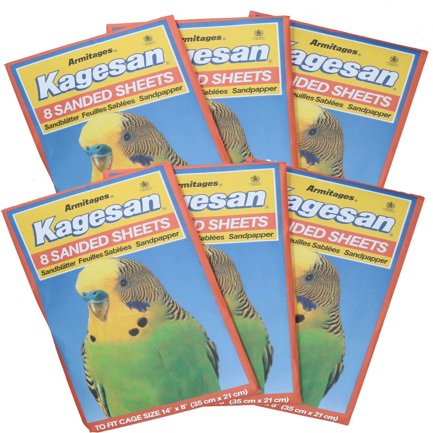 Sanded Sheets Sandpaper Cage Lining Budgies Caged Birds - 4 Sizes Available