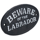 Beware the Labrador Dog Black Cast Iron Sign Plaque Door Wall House Gate Post