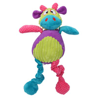 Multi Coloured Cow Dog Toy With Squeak 44cm/17"