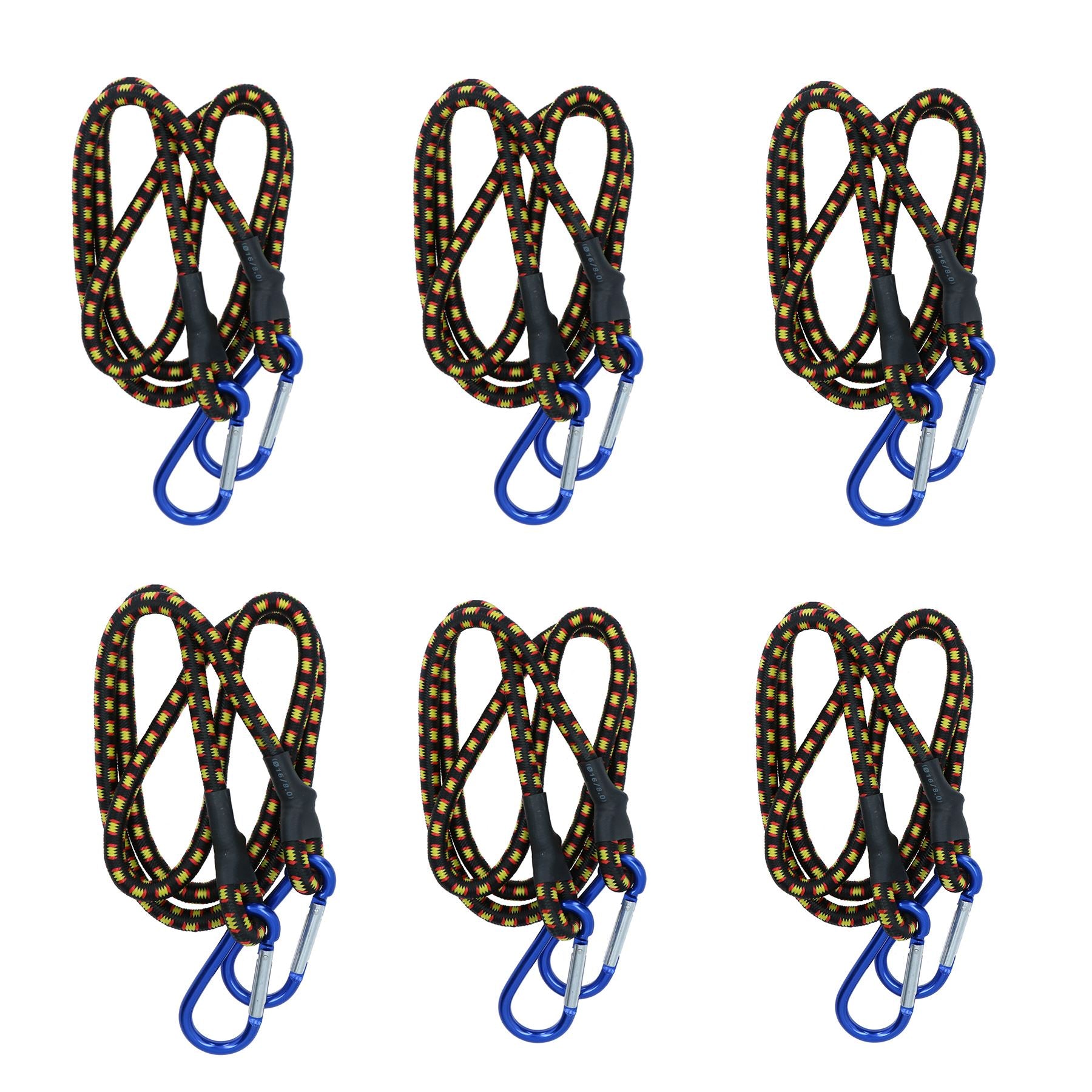 48” Bungee Strap with Aluminium Carabiners Hook Tie Down Fastener Holder